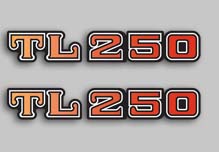 1975 Honda TL250 K0 side decal set