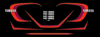 1982 RD350J CompleteDecals Set